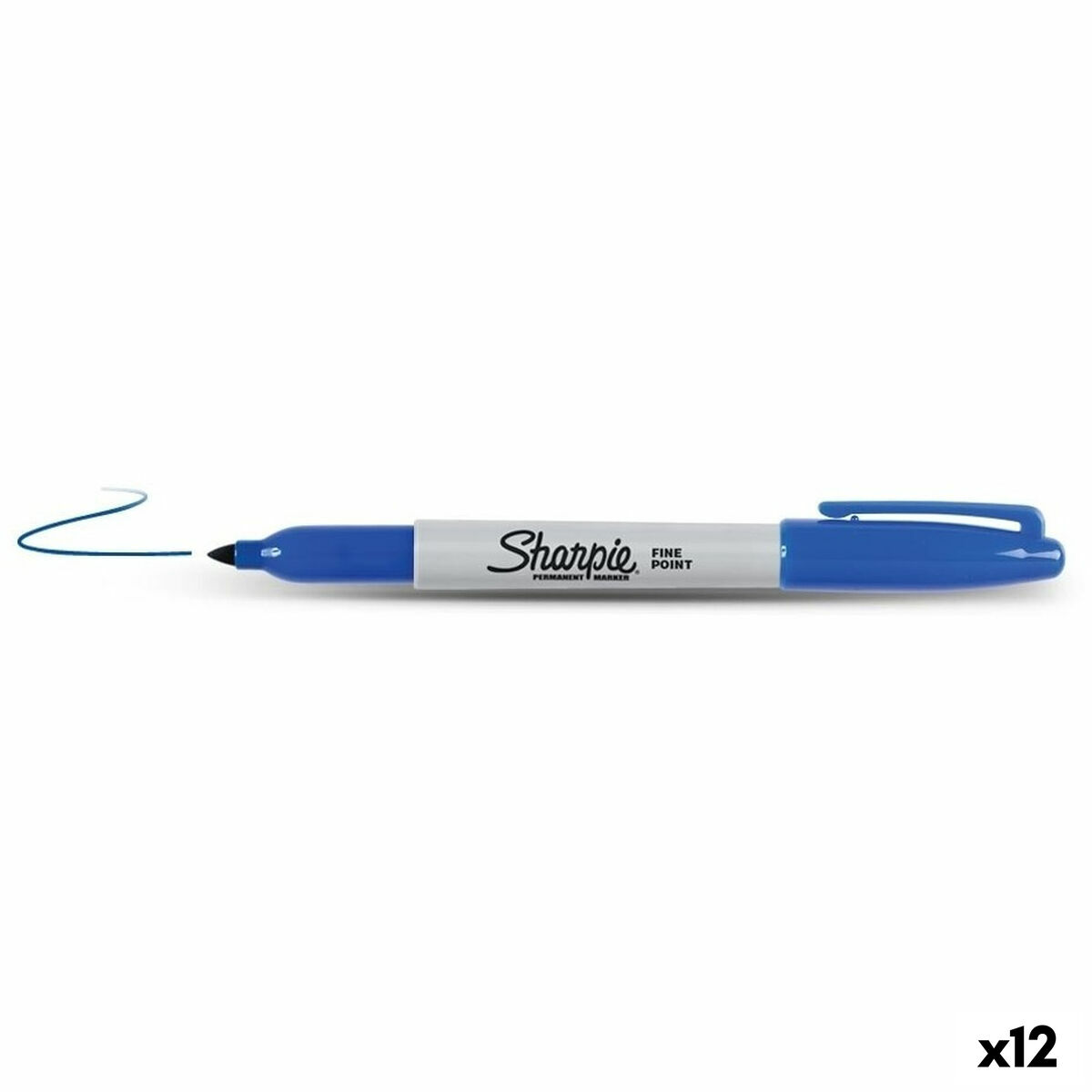 Permanent marker Sharpie Fine Point Blue 0,9 mm (12 Units)