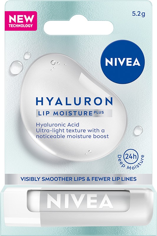 NIVEA Hyaluron Lip Moisture Plus Nawilżający Balsam do ust - Transparent 5.2g