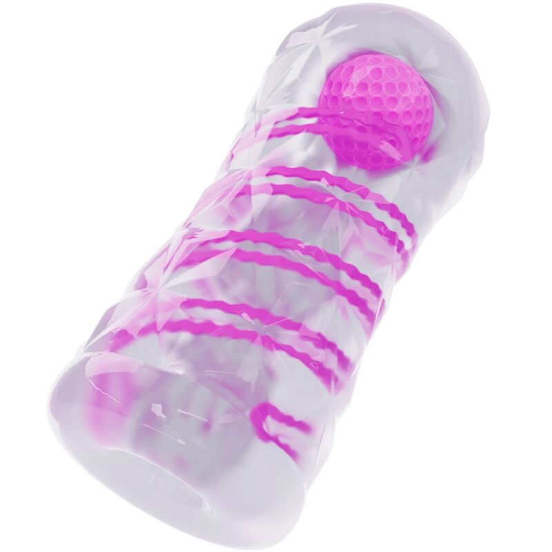 PRETTY LOVE - FANTASY MALE MASTURBATOR WITH INTERNAL SPIRAL AND BALLS TRANSPARENT