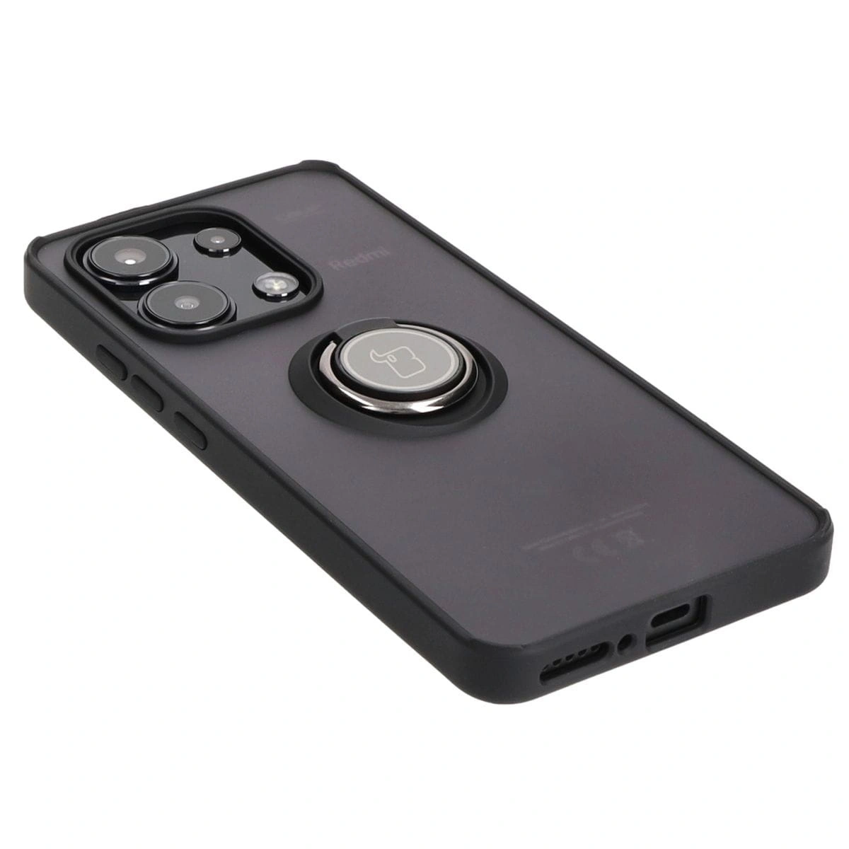 Bizon Case Hybrid Ring Xiaomi Redmi Note 13 4G smoky with a black frame