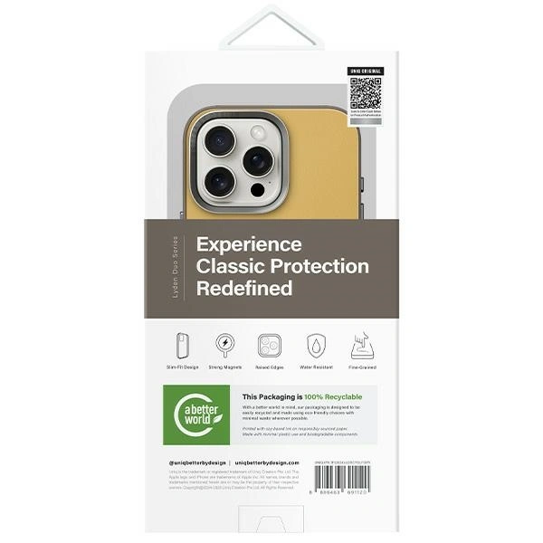 UNIQ Lyden DS Apple iPhone 16 Pro Magclick Charging yellow-grey