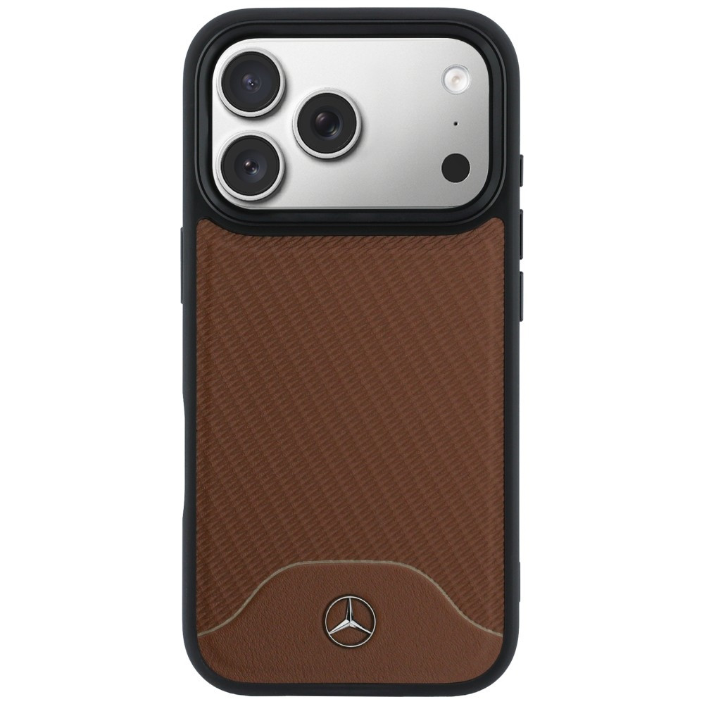 Etui Mercedes Leather Wood Effect and Curve MagSafe do Apple iPhone 17 Pro camel