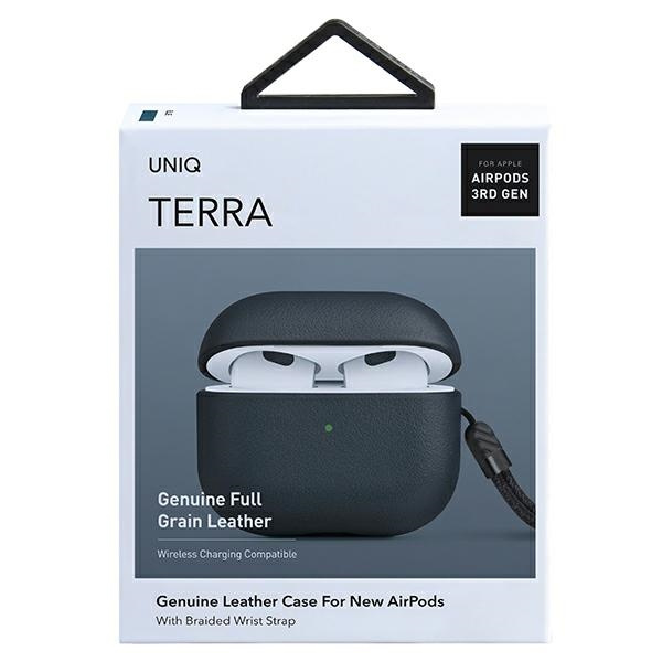 UNIQ Terra Apple AirPods 3 Genuine Leather nautical blue