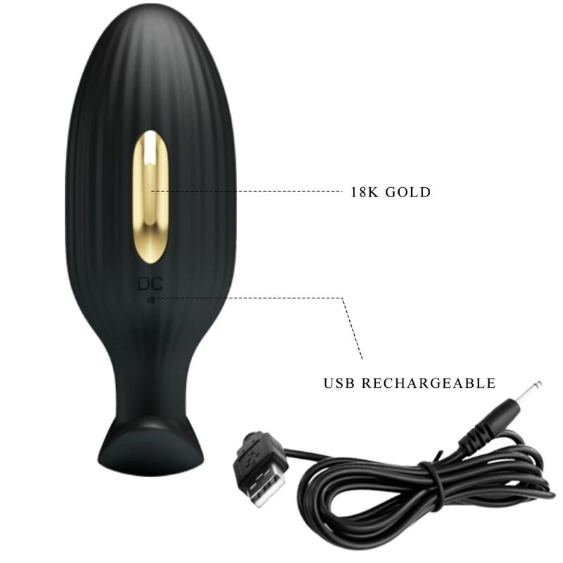 PRETTY LOVE - JEFFERSON APP CONTROLLED ANAL PLUG BLACK PRETTY LOVE - JEFFERSON APP CONTROLLED ANAL PLUG BLACK