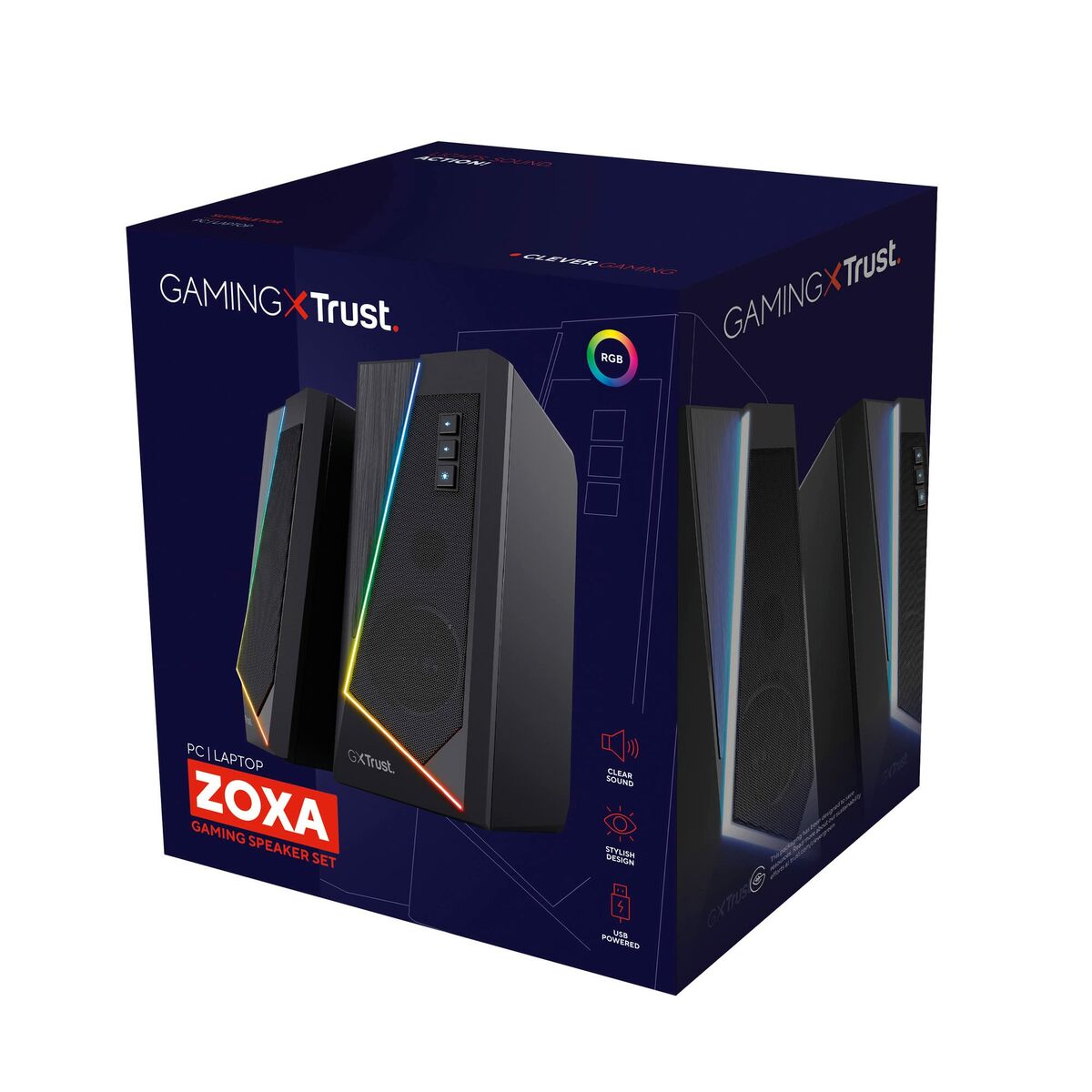 Gaming Lautsprecher Trust Zoxa 2.0 Schwarz