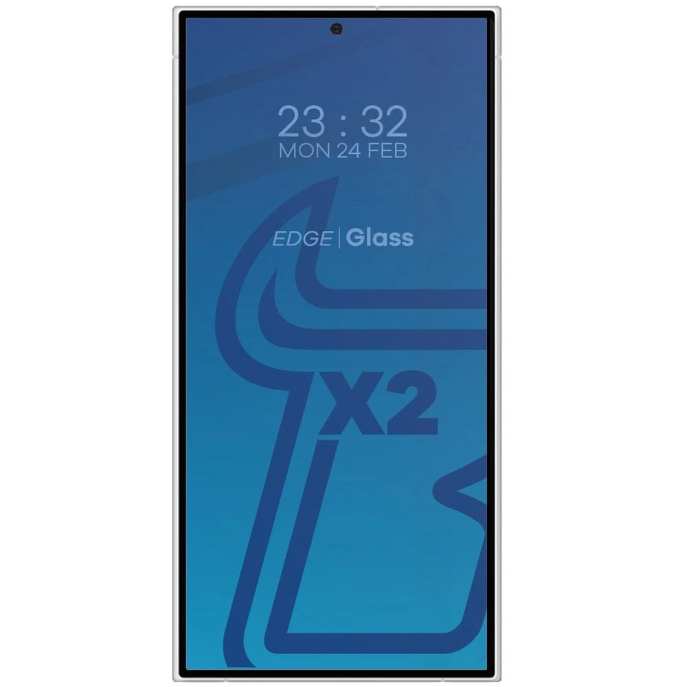 BIZON Edge 2x screen glass + camera glass Samsung Galaxy S24 Ultra
