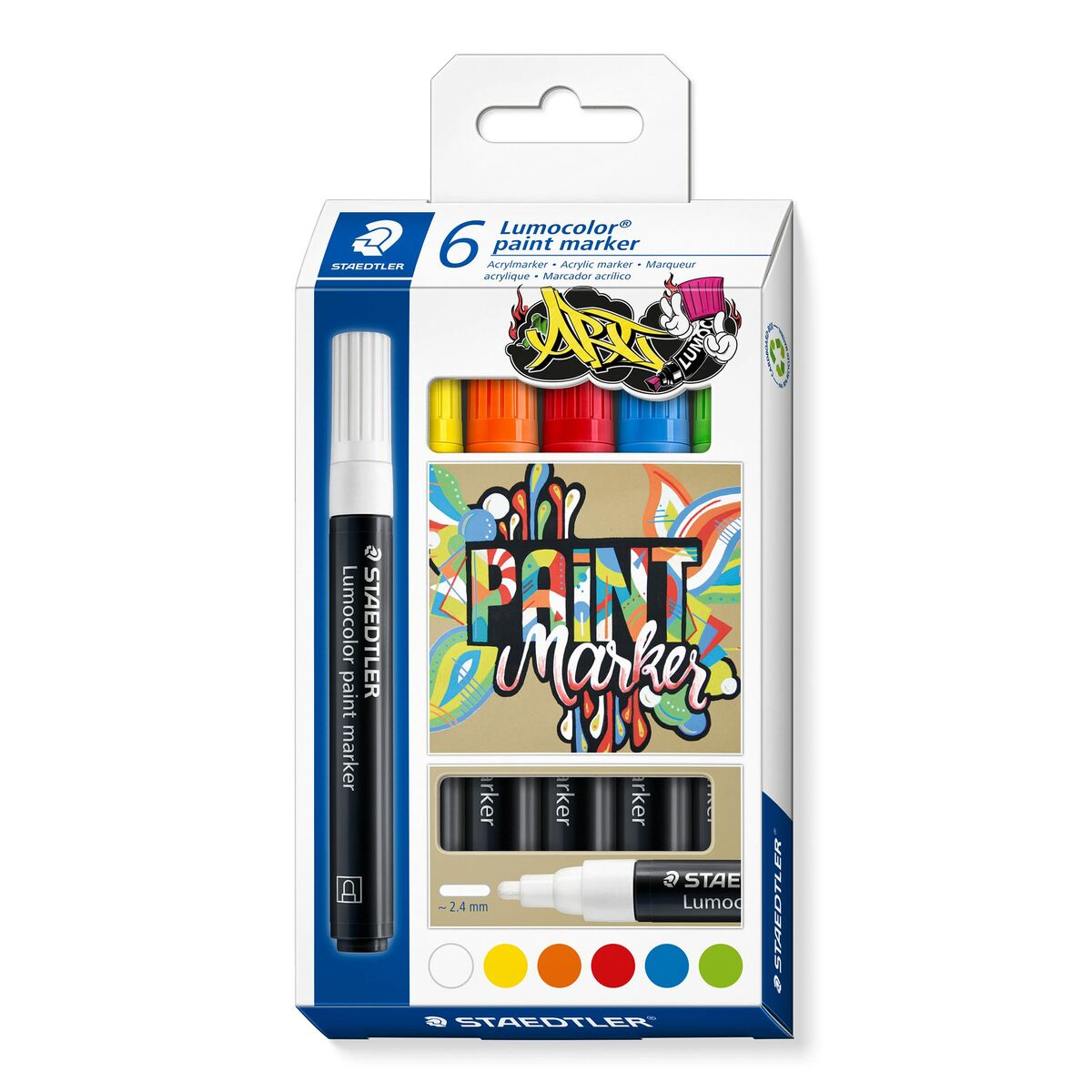 Marker-Set Staedtler Lumocolor 349 6 Stücke Bunt 2,4 mm