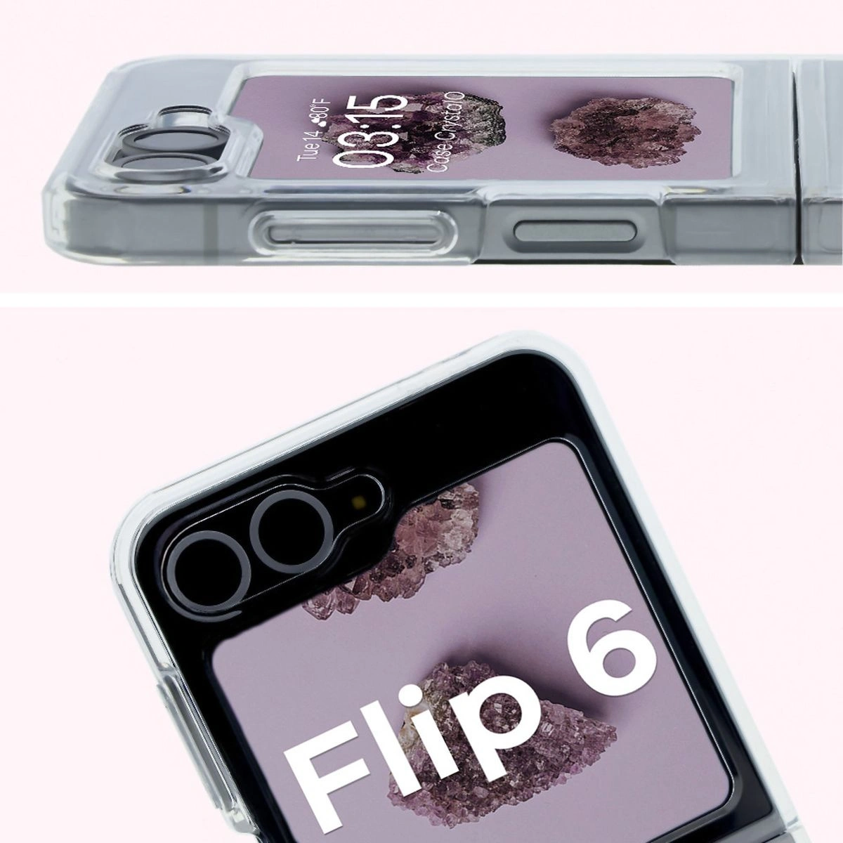 Bizon Case CrystalO Magnetic Samsung Galaxy Z Flip6 clear