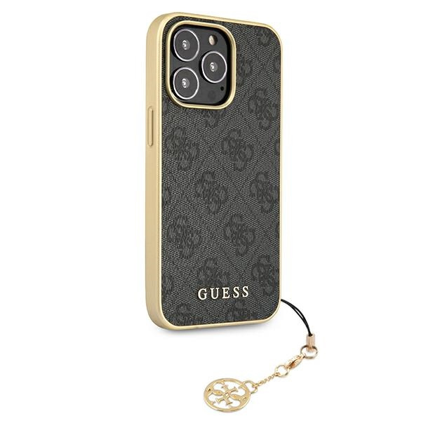 Guess GUHCP13XGF4GGR Apple iPhone 13 Pro Max grey hardcase 4G Charms Collection