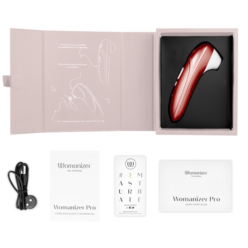 WOMANIZER - PRO VIBRANT CLITORAL STIMULATOR BURGUNDY