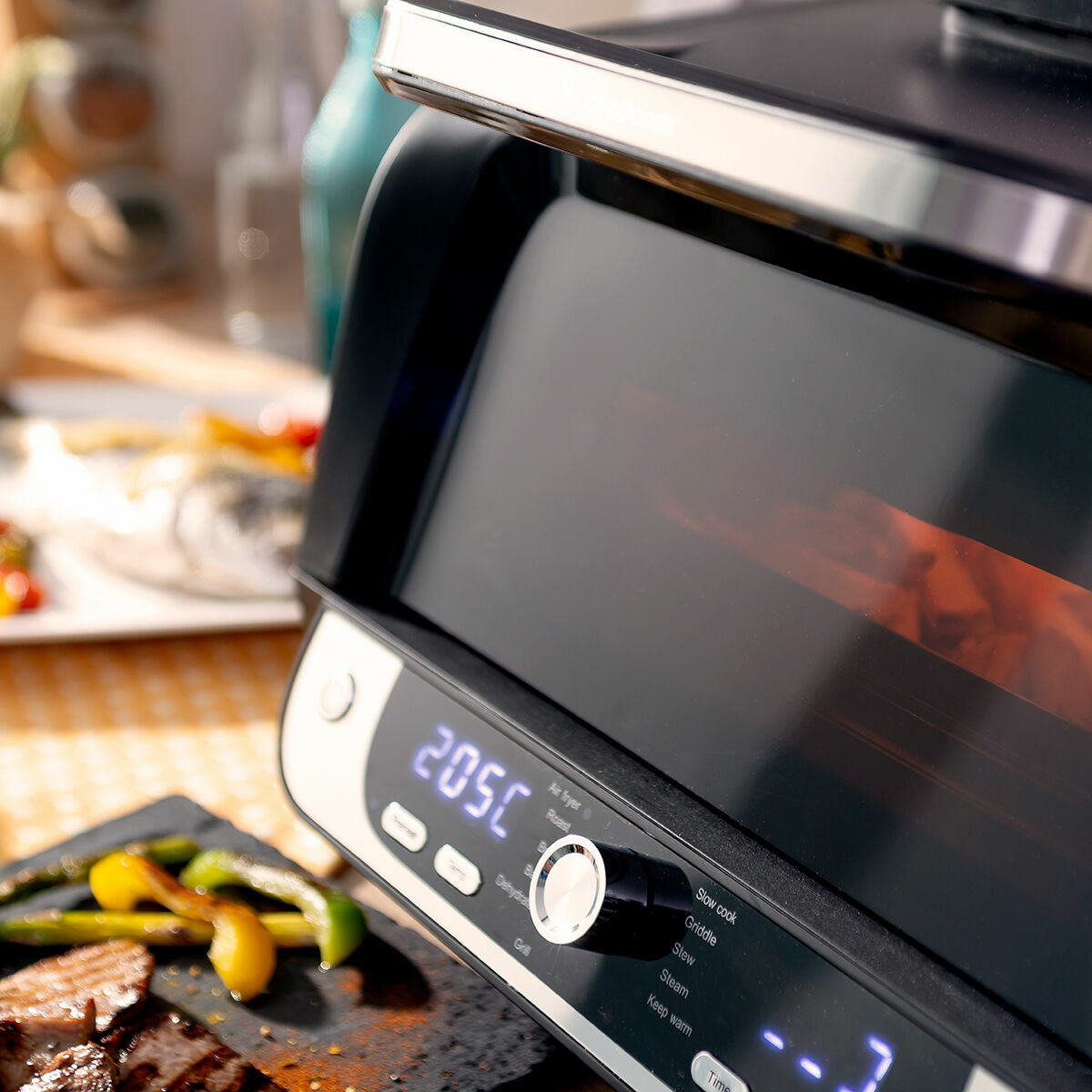 Oil-free Fryer with Grill, Accessories and Recipe Book InnovaGoods Air Fryer Fryinn 12-in-1 6000 Black Steel 6 L 3400 W Oil-free Fryer with Grill, Accessories and Recipe Book InnovaGoods Air Fryer Fryinn 12-in-1 6000 Black Steel 6 L 3400 W