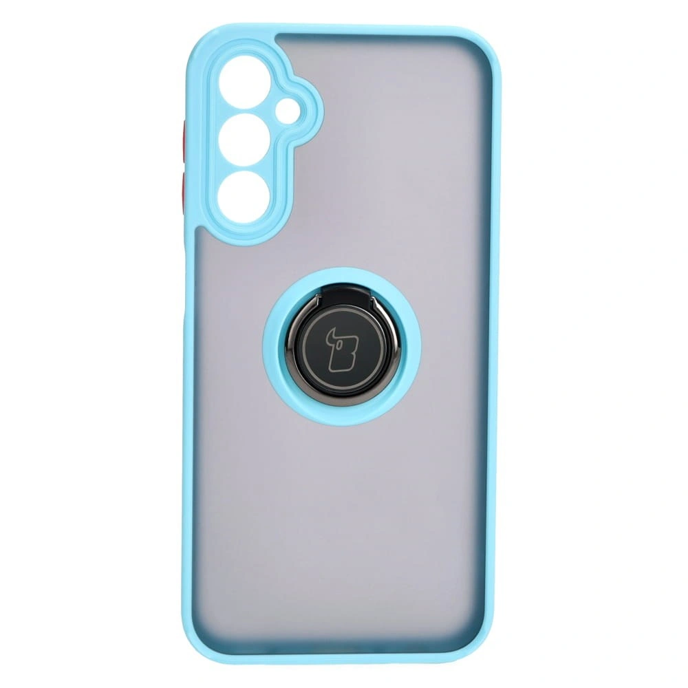 Bizon Case Hybrid Ring Samsung Galaxy A24 4G smoky with a light blue frame