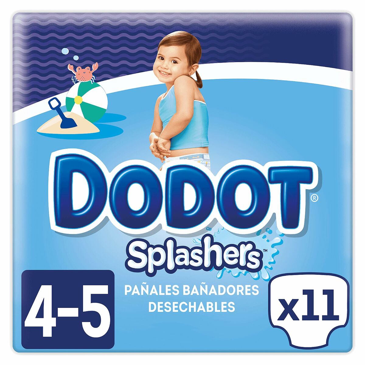 Nappies Dodot Splashers 9-15 kg 4-5 (11 Units)