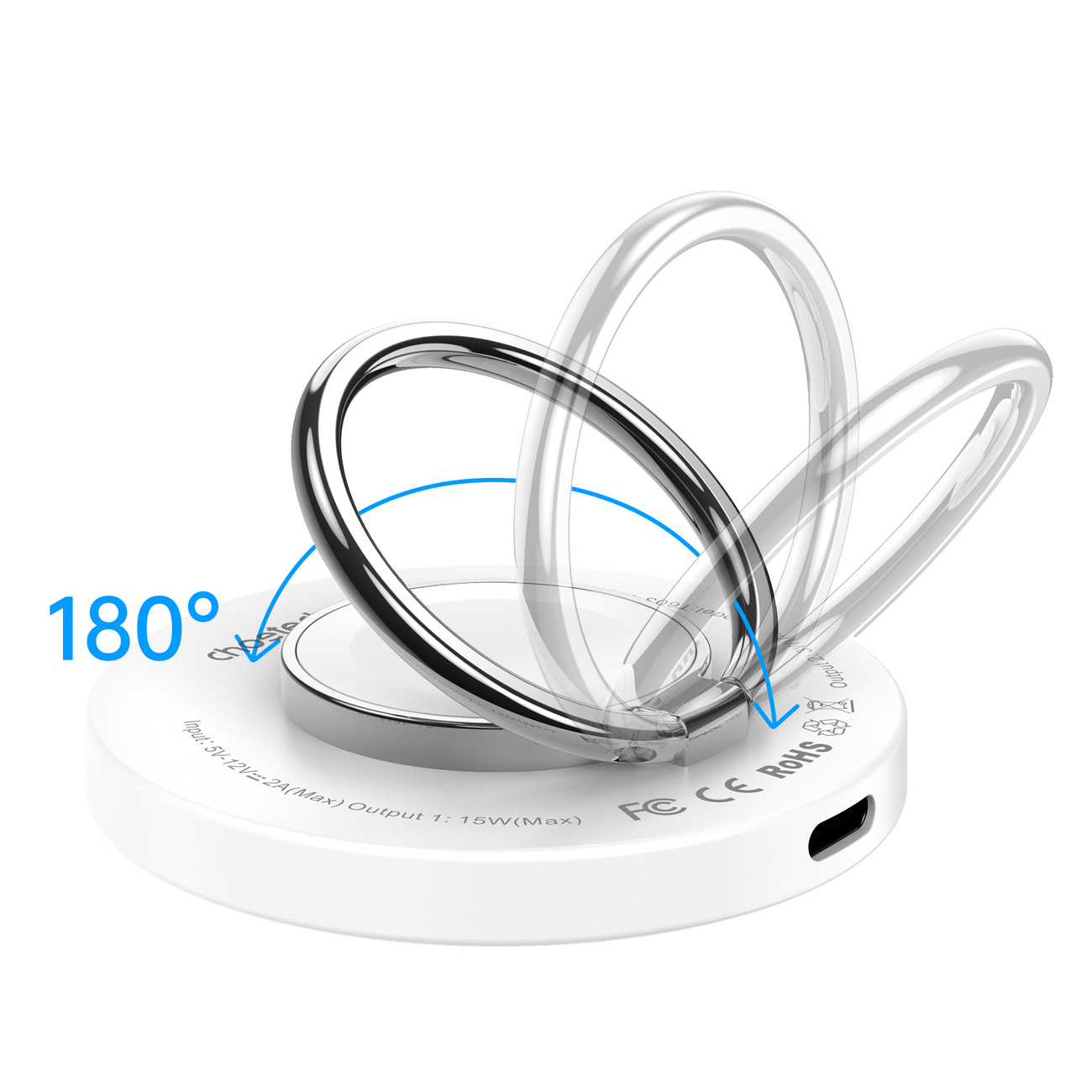 Choetech T603-F MagSafe inductive charger with finger grip white