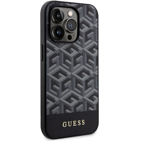 Guess GUHMP14XHGCFSEK Apple iPhone 14 Pro Max black hardcase GCube Stripes MagSafe