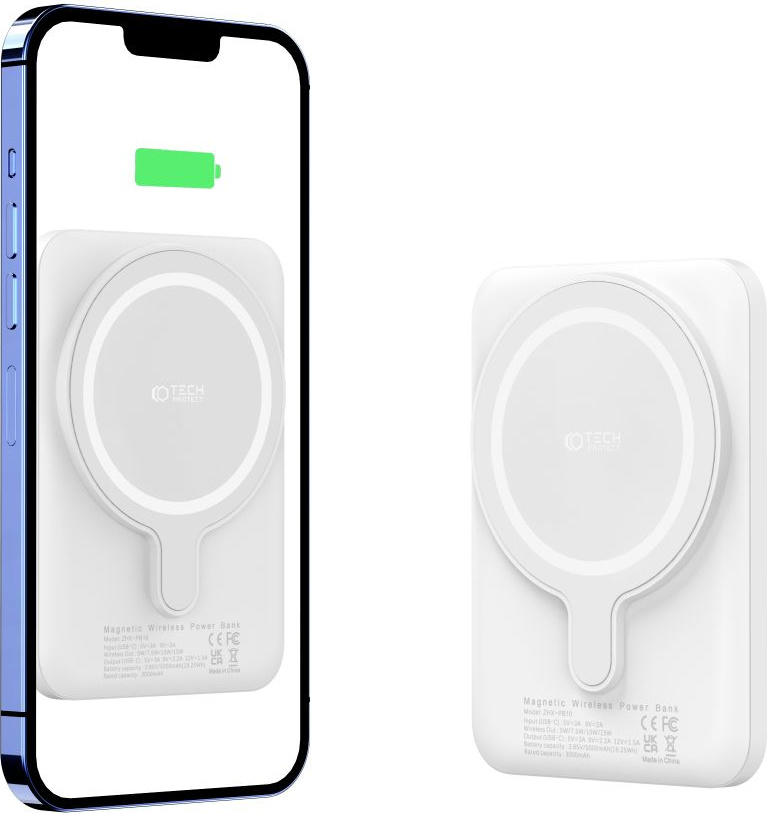 Tech-Protect PB10 LifeMag Powerbank MagSafe 5000mah White