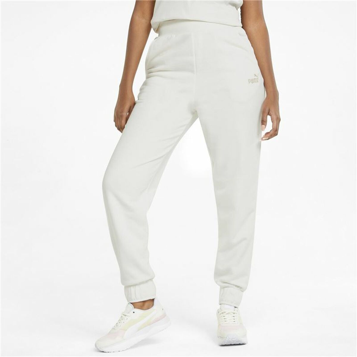 Long Sports Trousers Puma Embroidery High Moutain White Lady Long Sports Trousers Puma Embroidery High Moutain White Lady
