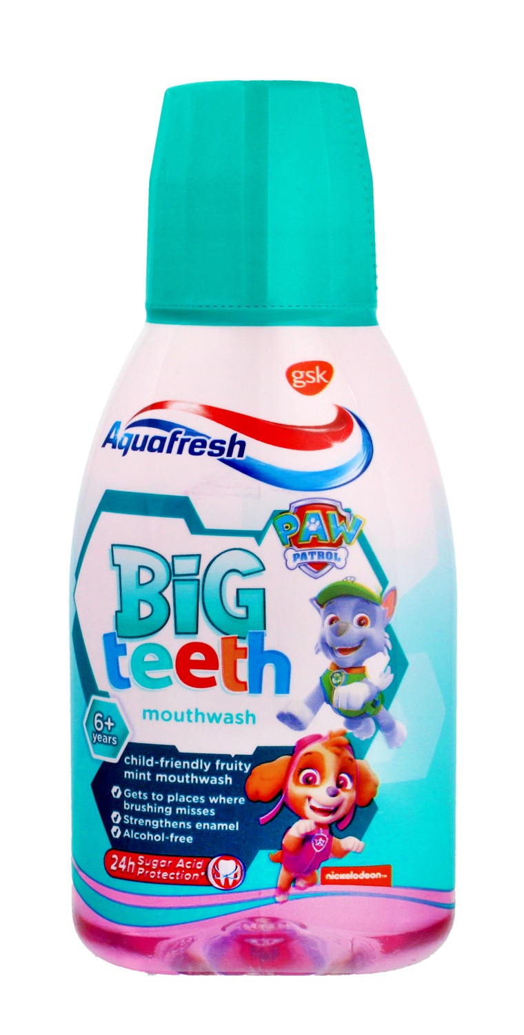 Aquafresh Płyn do płukania jamy ustnej dla dzieci Big Teeth 6+ 300ml