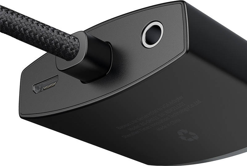 Baseus Lite Series HDMI to VGA Adapter with audio (black)