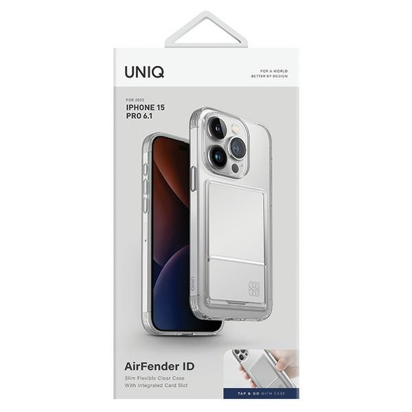 UNIQ Air Fender ID Apple iPhone 15 Pro Cardslot nude transparent