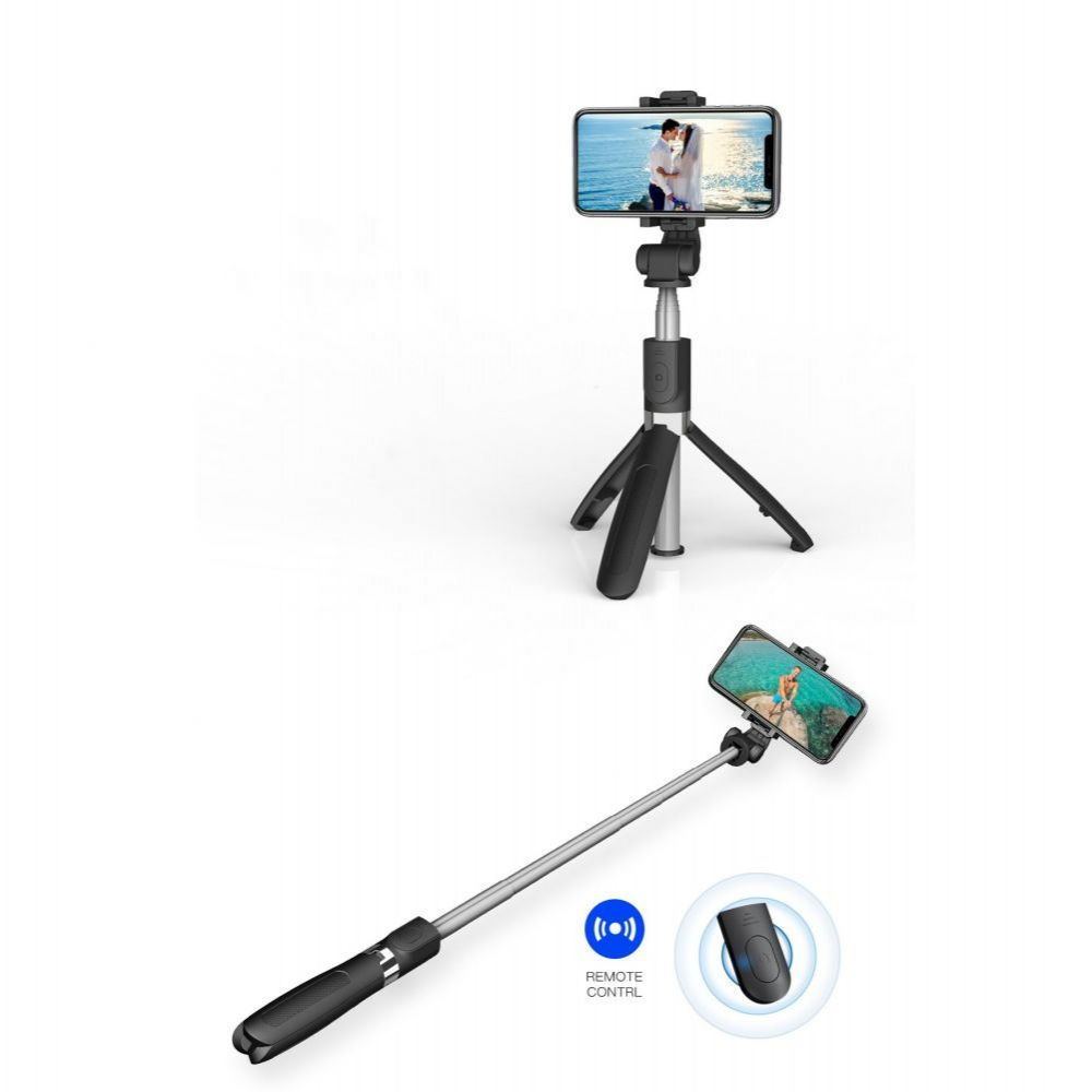 Tech-protect L01s Wireless Selfie Stick Tripod Black