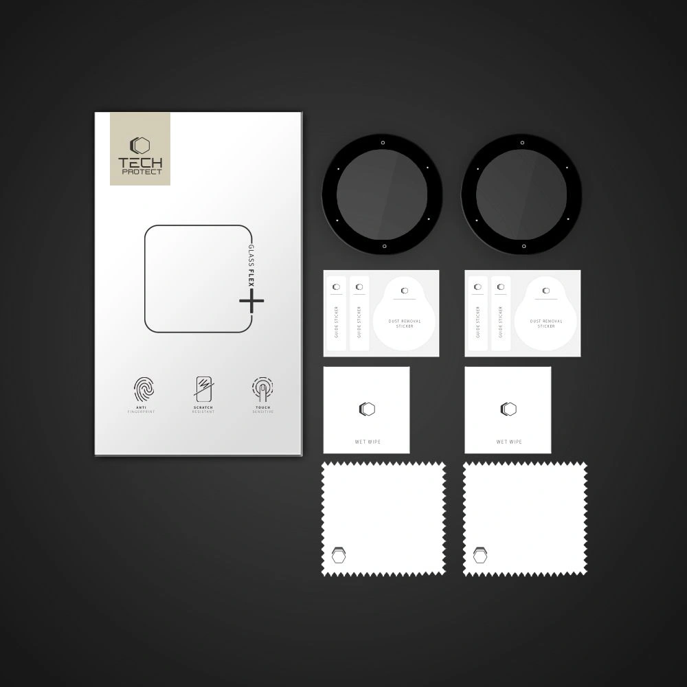 Szkło hybrydowe Tech-Protect Glass Flex+ Garmin Venu 2s Black [2 PACK]