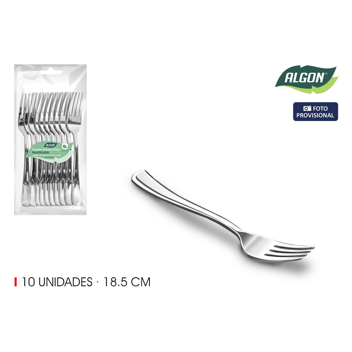 Fork Set Algon 18,5 cm 10 Pieces (24 Units)
