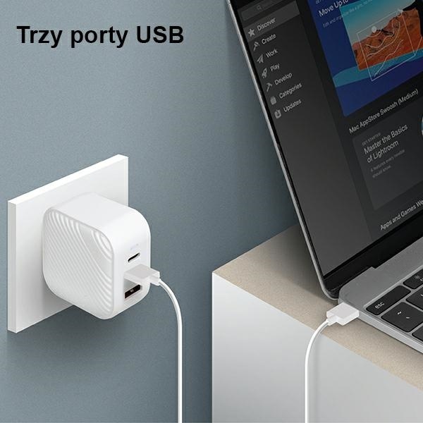 UNIQ Wall Charger Verge Pro 66W Gan USB-C cloud white