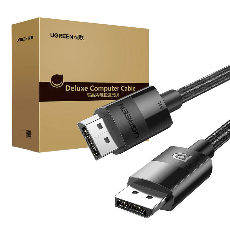 UGREEN 80393 2xDisplayPort 1.4 male-male braided video cable 3m