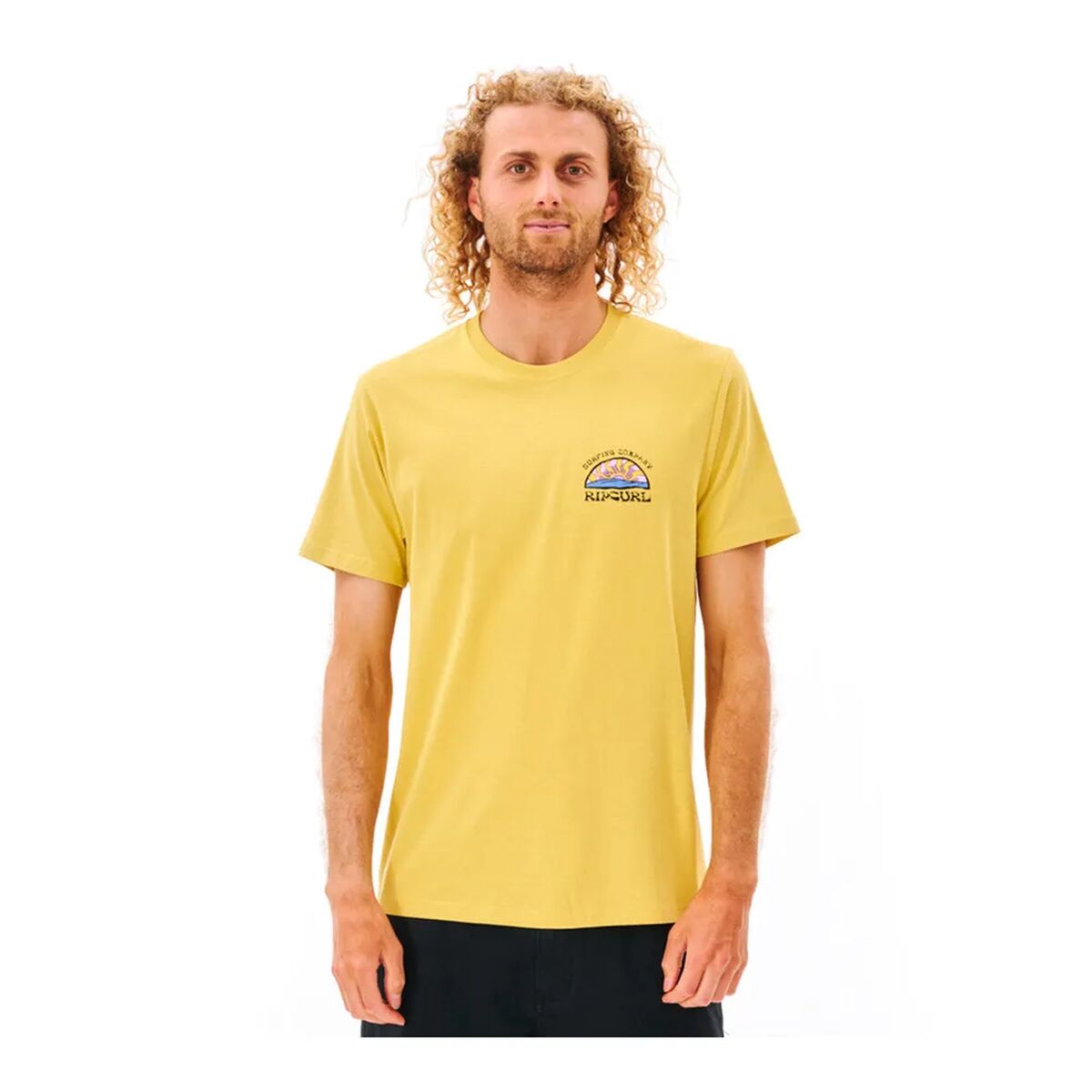 Men’s Short Sleeve T-Shirt Rip Curl Yellow