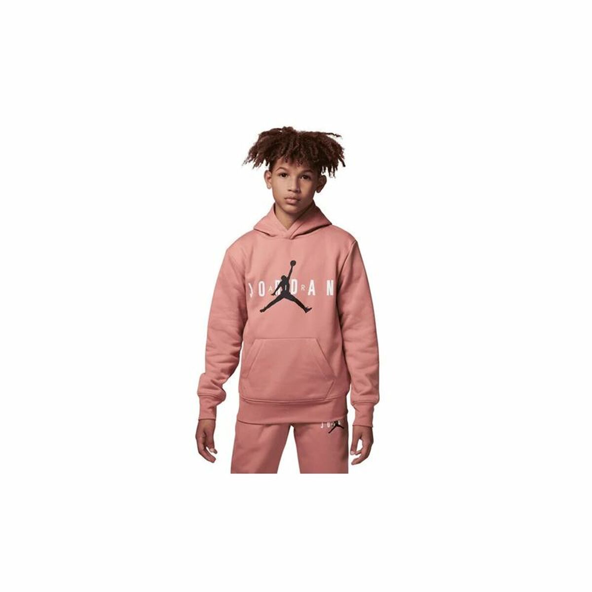 Hooded Sweatshirt for Girls Jordan Jumpman Sustainable White Pink