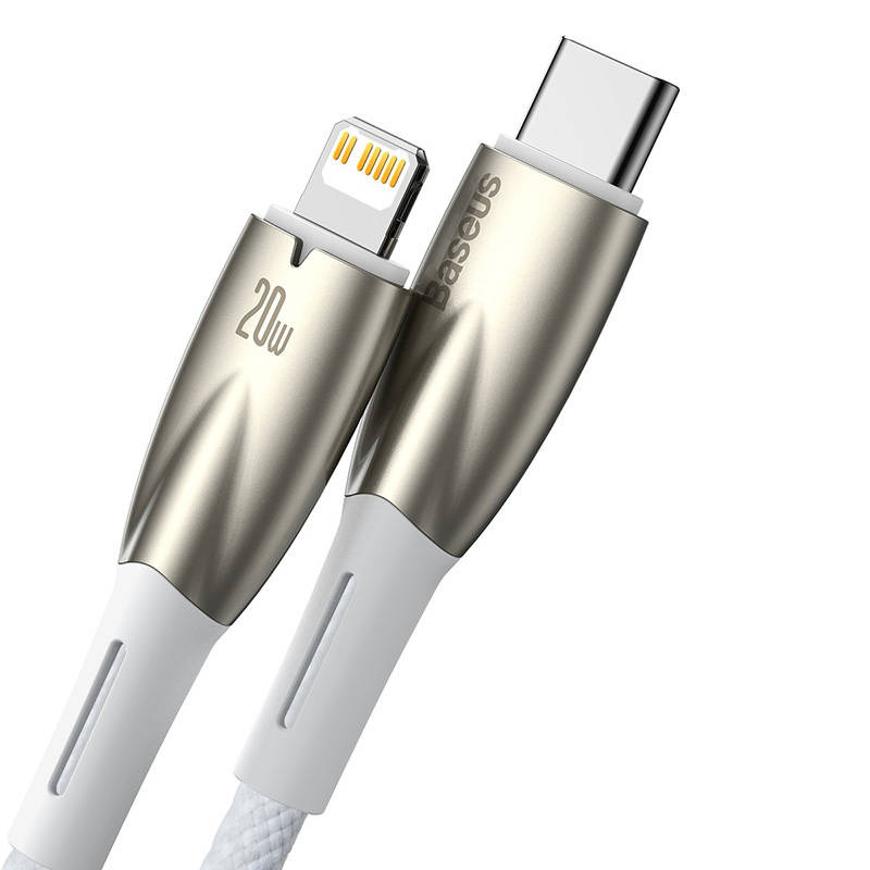 Baseus Glimmer USB-C/Lightning, 20W, 1m (white)