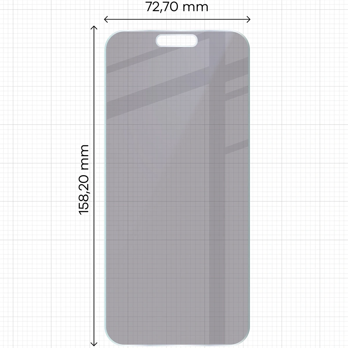 Prywatyzujące szkło hybrydowe Bizon Glass Mule Shadow do Apple iPhone 16 Pro Max matowe