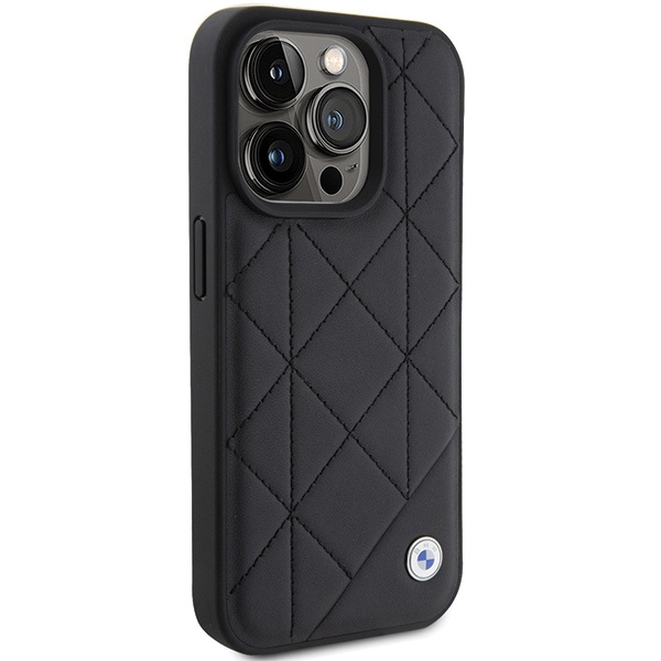 BMW BMHCP15X22RQDK Apple iPhone 15 Pro Max Leather Quilted black