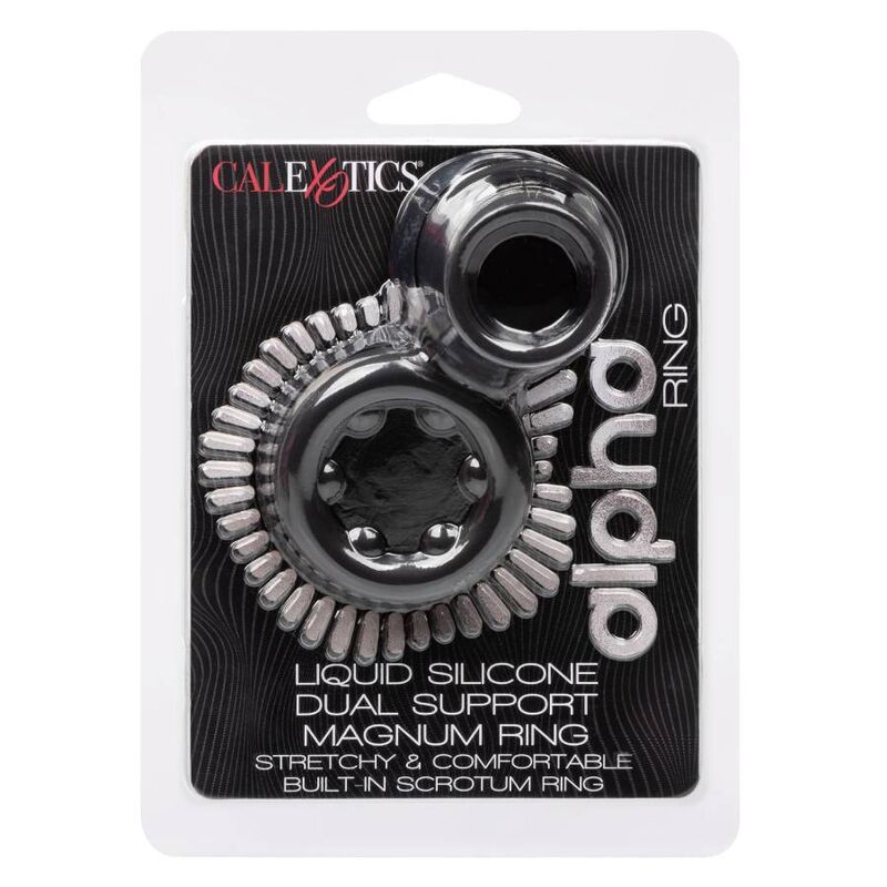 CALIFORNIA EXOTICS ALPHA DUAL MAGNUM RING BLACK