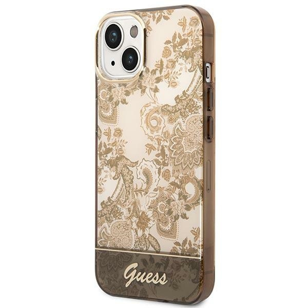 Guess GUHCP14MHGPLHC Apple iPhone 14 Plus ochre hardcase Porcelain Collection