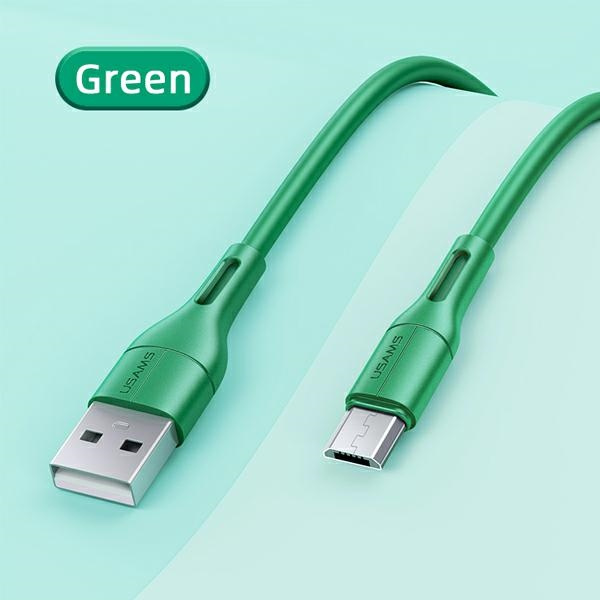 USAMS Cable U68 microUSB 2A Fast Charge 1m green SJ502USB04 (US-SJ502)