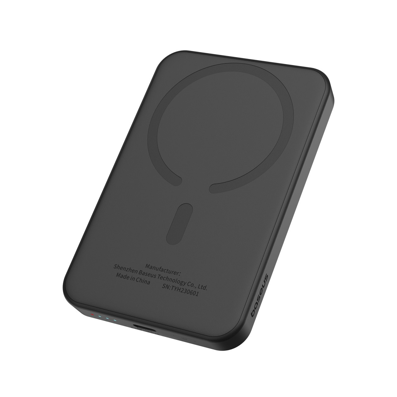 Baseus powerbank 5000mAh 20W with inductive charging + USB-C cable (20V/3A) black