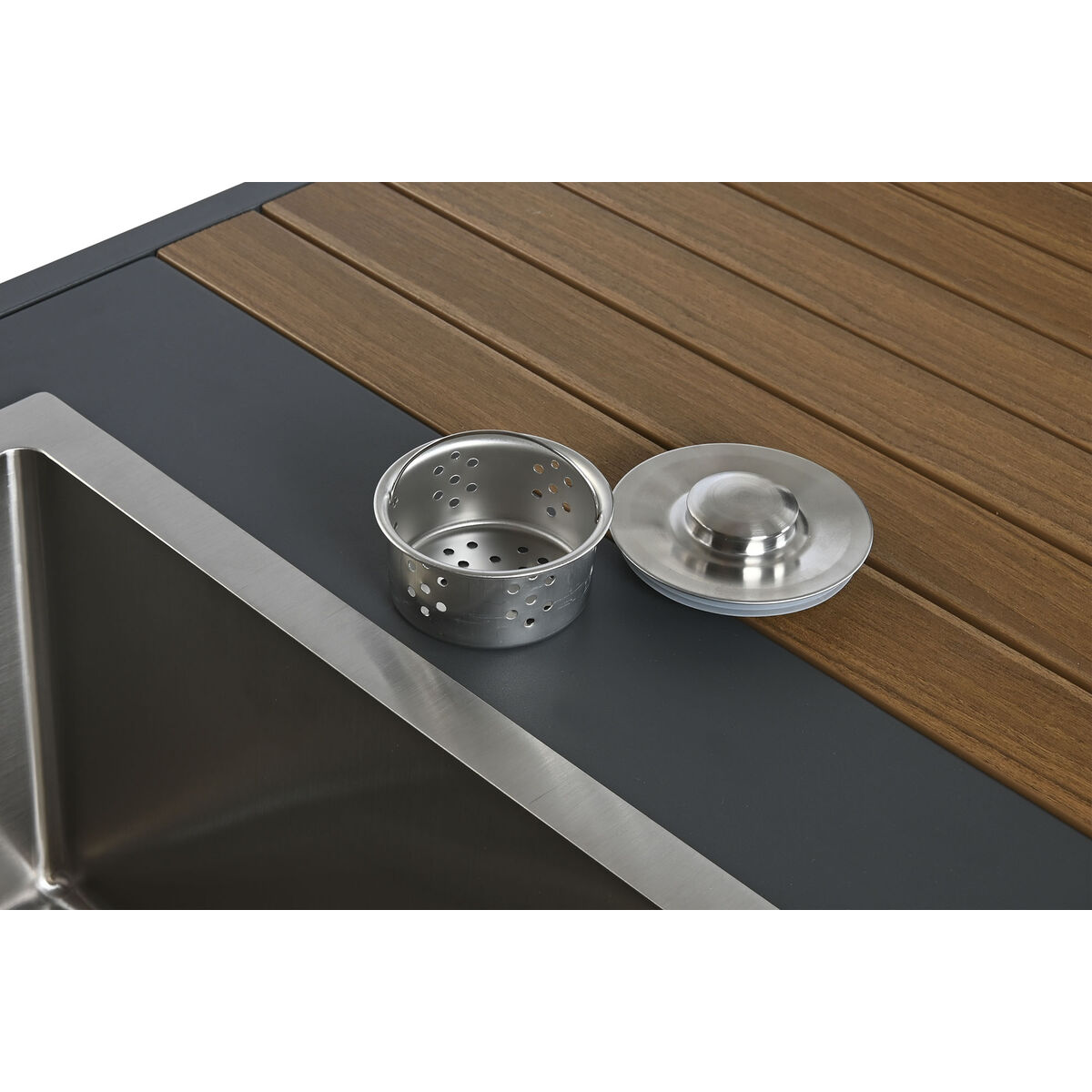 Kitchen furniture Home ESPRIT Grey Natural 127 x 100 x 90 cm 127 x 100 x 95 cm Kitchen furniture Home ESPRIT Grey Natural 127 x 100 x 90 cm 127 x 100 x 95 cm