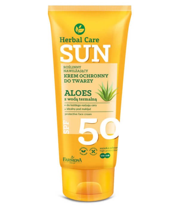 Farmona Herbal Care Sun Krem ochronny SPF50 Aloes z wodą termalną  50ml