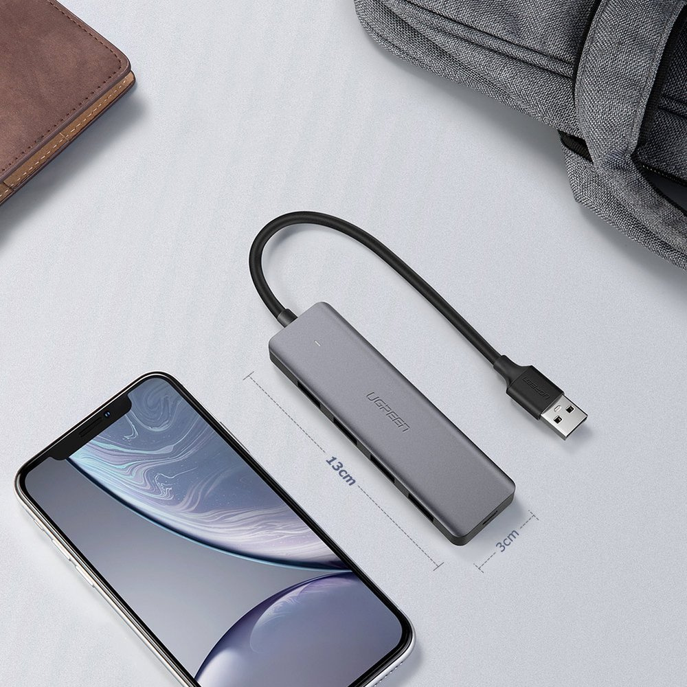UGREEN USB-A / 4xUSB-A 3.2Gen1 HUB with additional micro USB power port grey