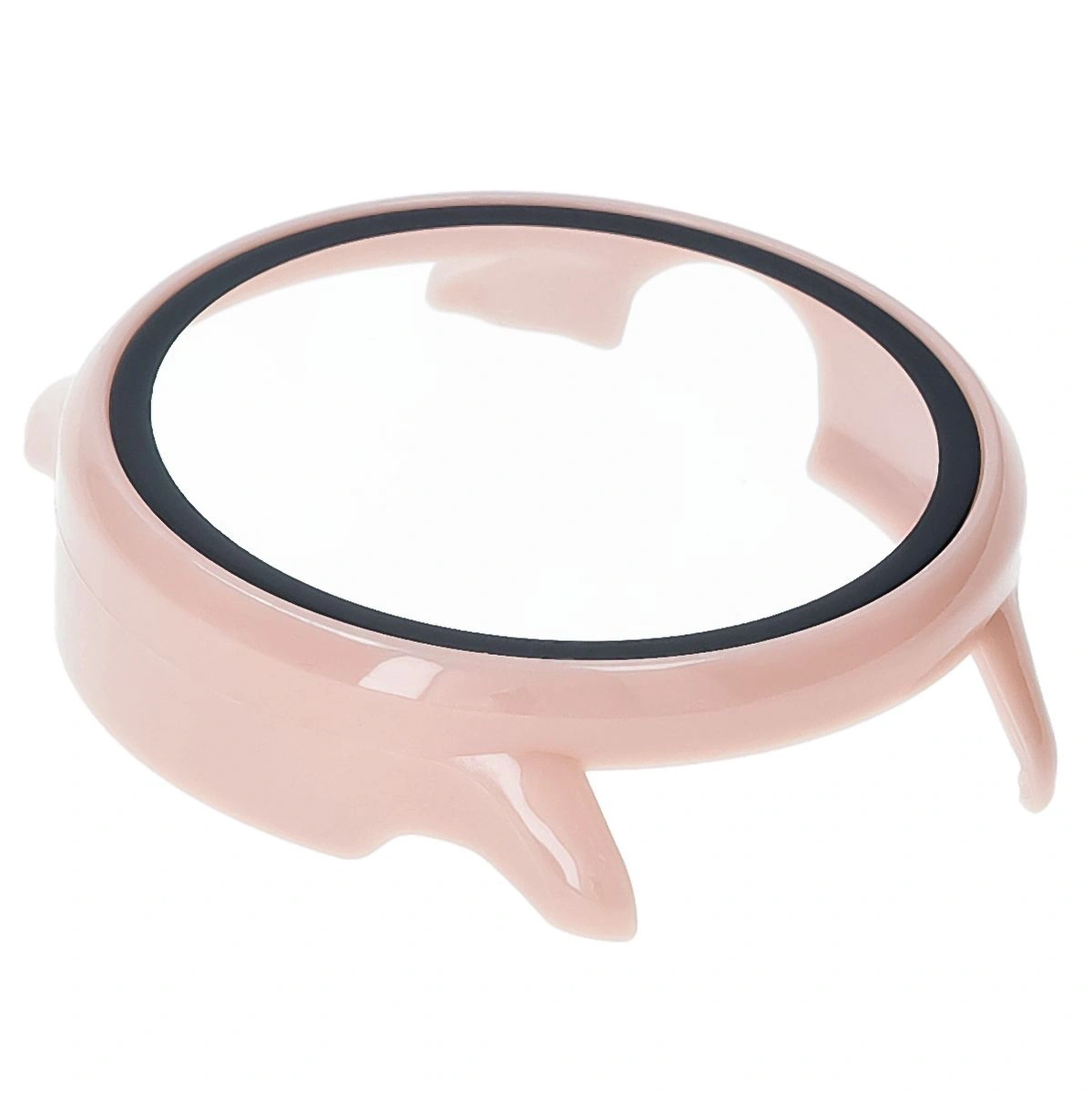 Etui ze szkłem do zegarka Bizon Case+Glass Watch do Garmin Vivoactive 6 różowe