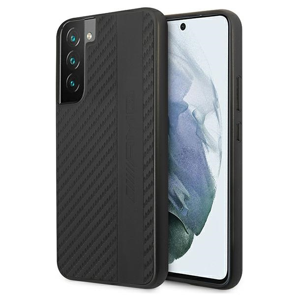 Mercedes AMG AMHCS22MBLSCA Samsung Galaxy S22+ Plus black hardcase Carbon Stripe&Embossed