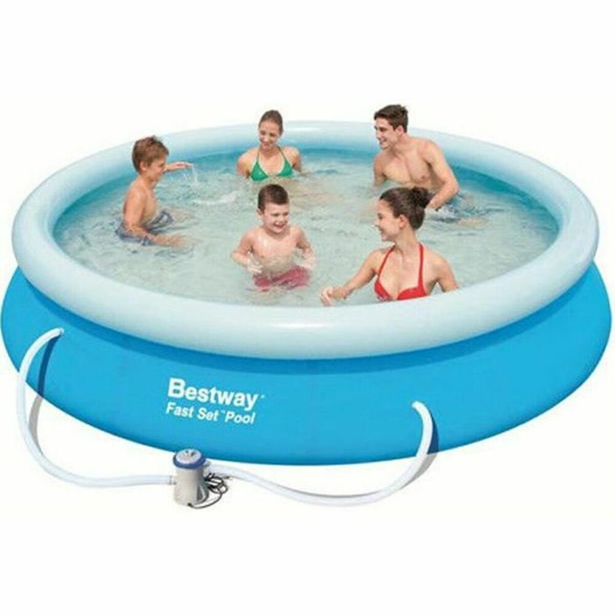 Inflatable pool Bestway 366 x 76 cm Blue 5377 L