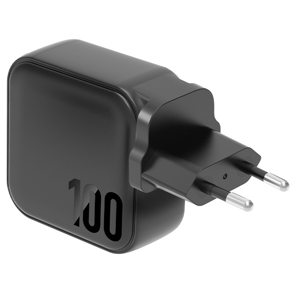 ENERGEA US+EU Travelite GAN100 USB-A, 3xUSB-C, PD, PPS, QC 3.0, 100W black wall charger