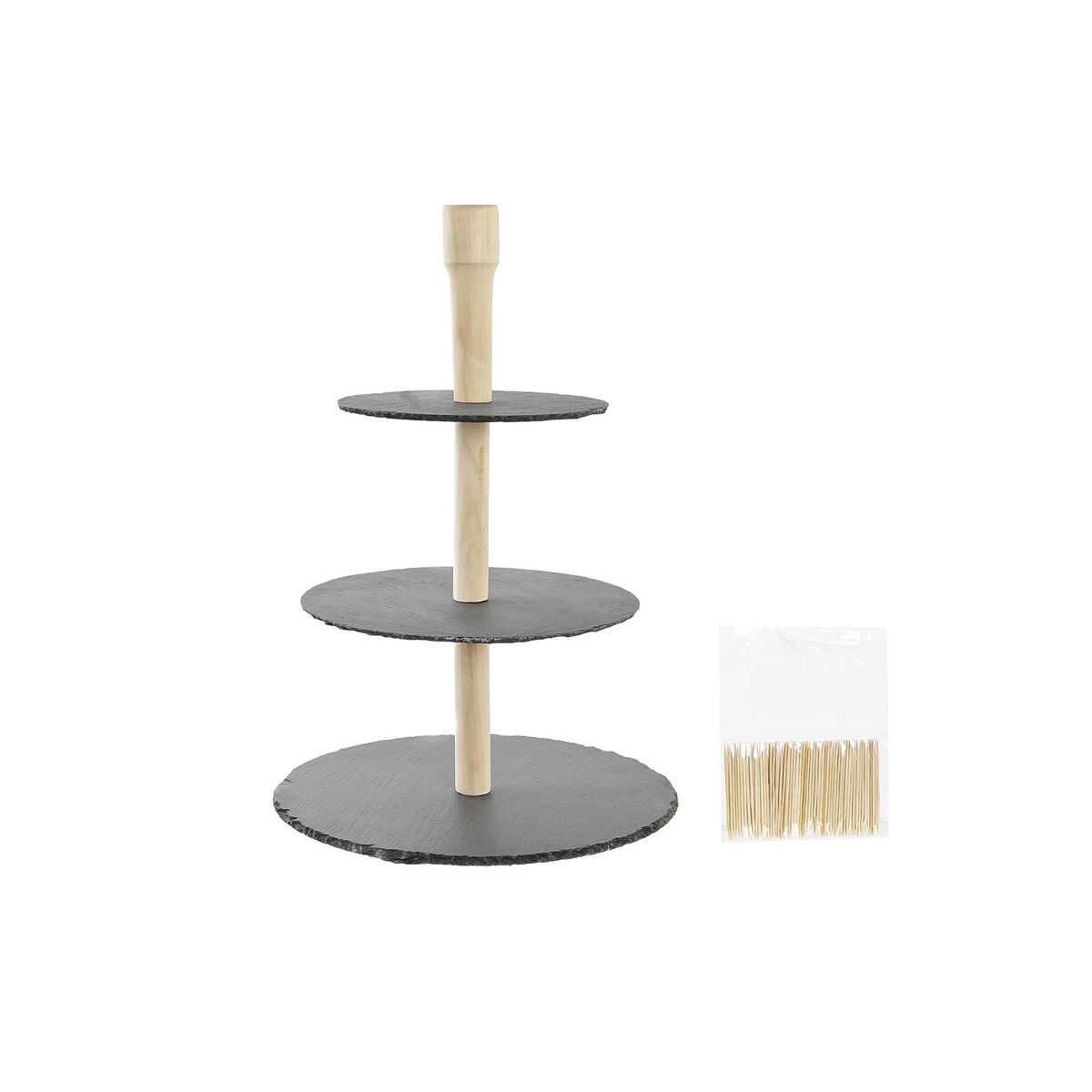Snack tray DKD Home Decor 3 tier stand 28 x 28 x 39,5 cm Board