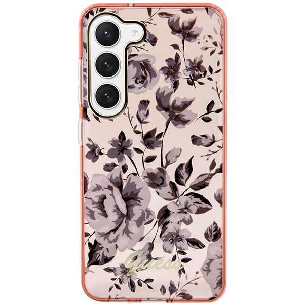 Guess GUHCS23MHCFWSP Samsung Galaxy S23+ Plus pink hardcase Flower Collection