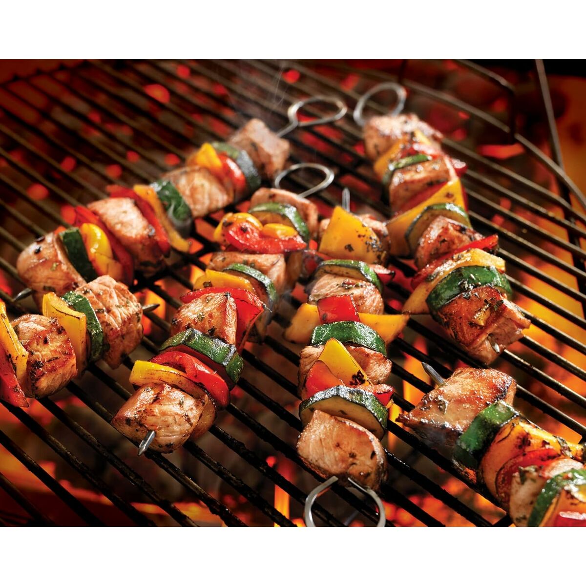 Barbecue Skewer Set Algon Metal 27 cm 6 Pieces (24 Units)