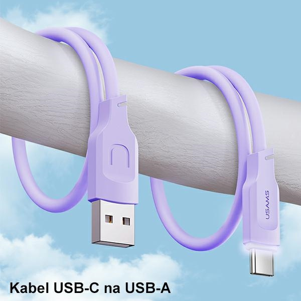 USAMS Lithe Series Cable USB-C PD Fast Charging 1,2m 6A purple SJ568USB03 (US-SJ568)