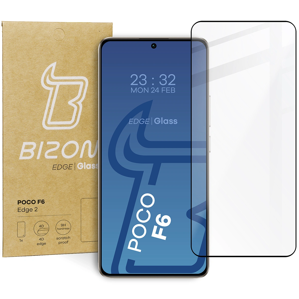 Bizon Glass Edge 2 Xiaomi Poco F6 black